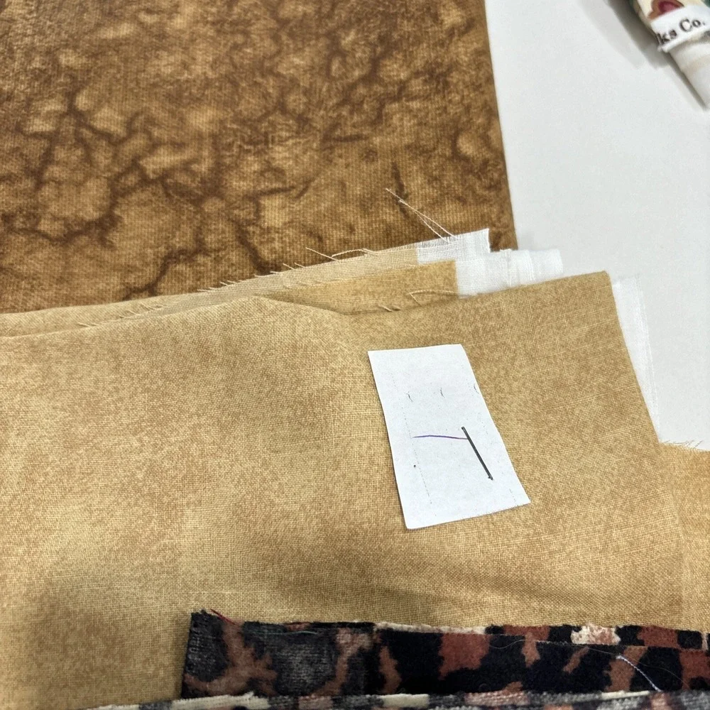 Quilting Cotton, Bundle brown/giraffe/ Tiger 7 pieces READ
